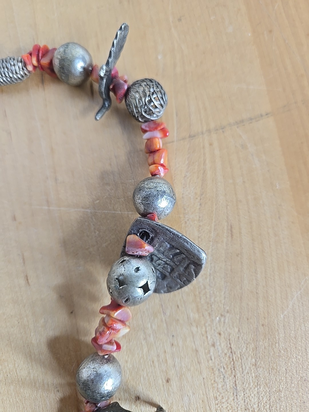 Vintage Guatemalan Chacal Necklace With 1894 Coin