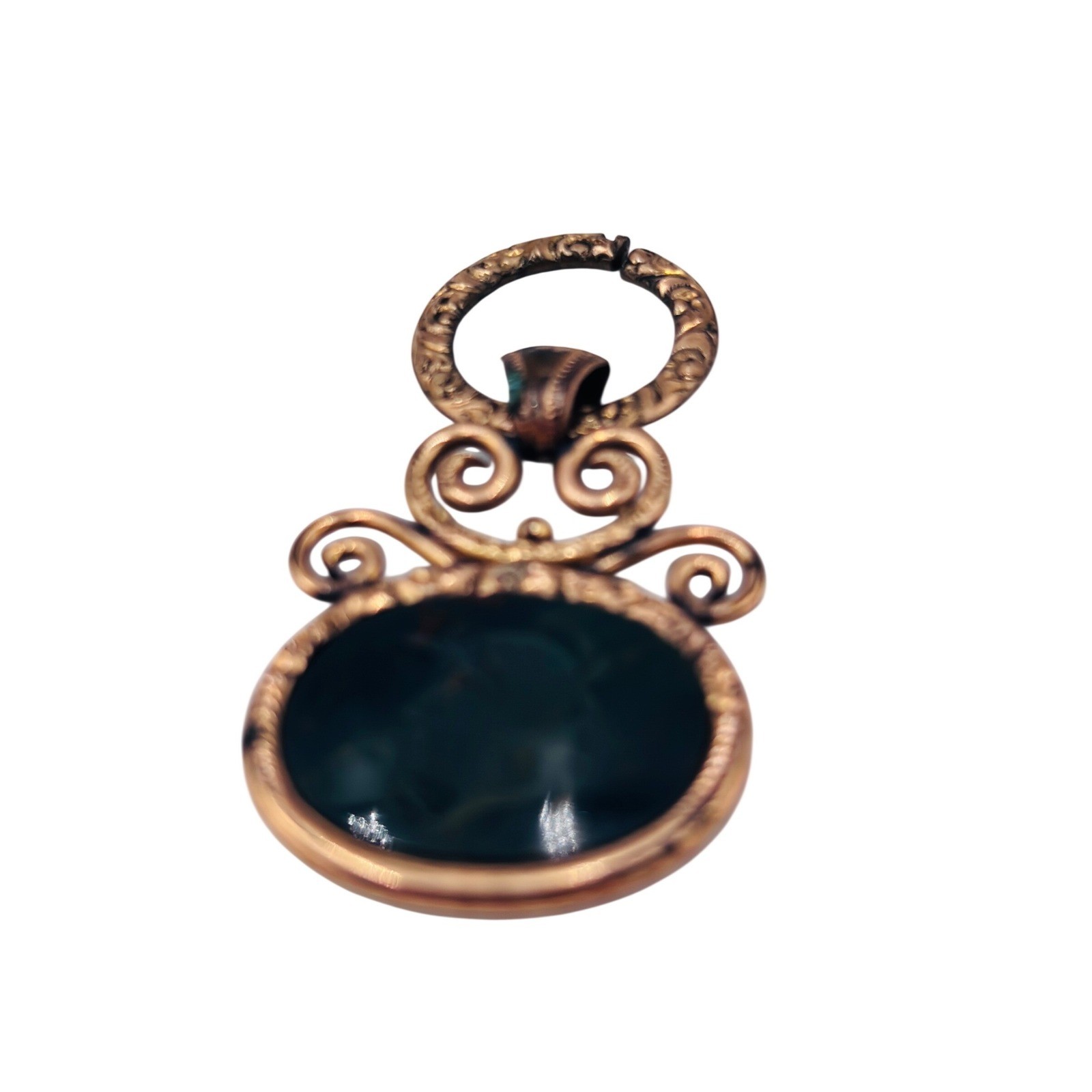 Antique Victorian Gold Filled Intaglio Pendant Fob Classical Carving
