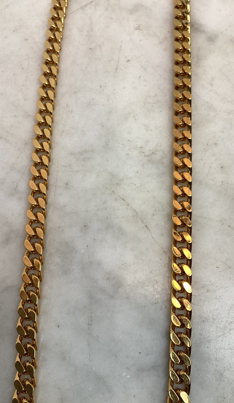 Vintage Gold Tone Roman Coin Rhinestone Pendant Curb Link Chain Necklace