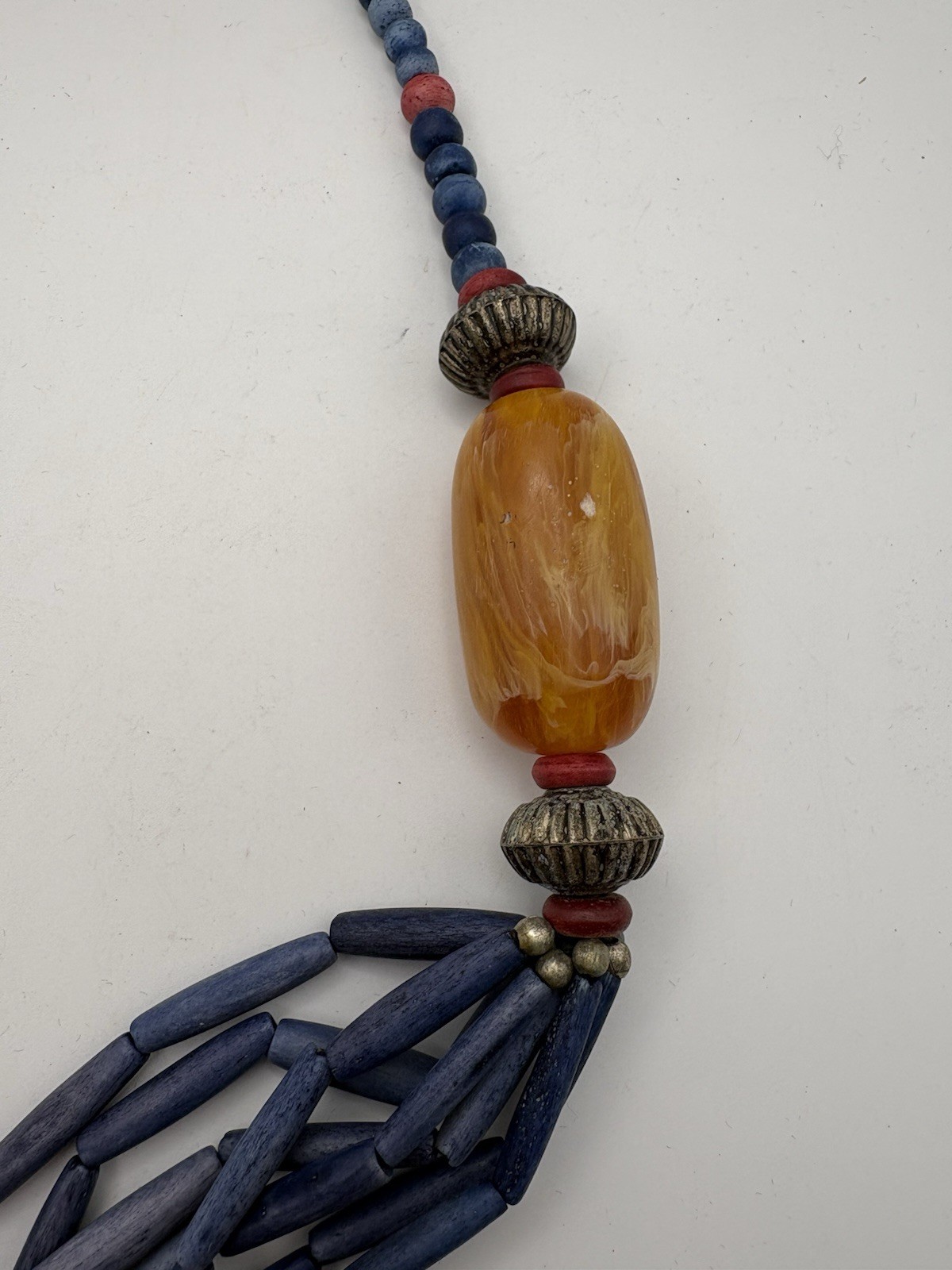 Vintage Handmade Beaded Statement Necklace