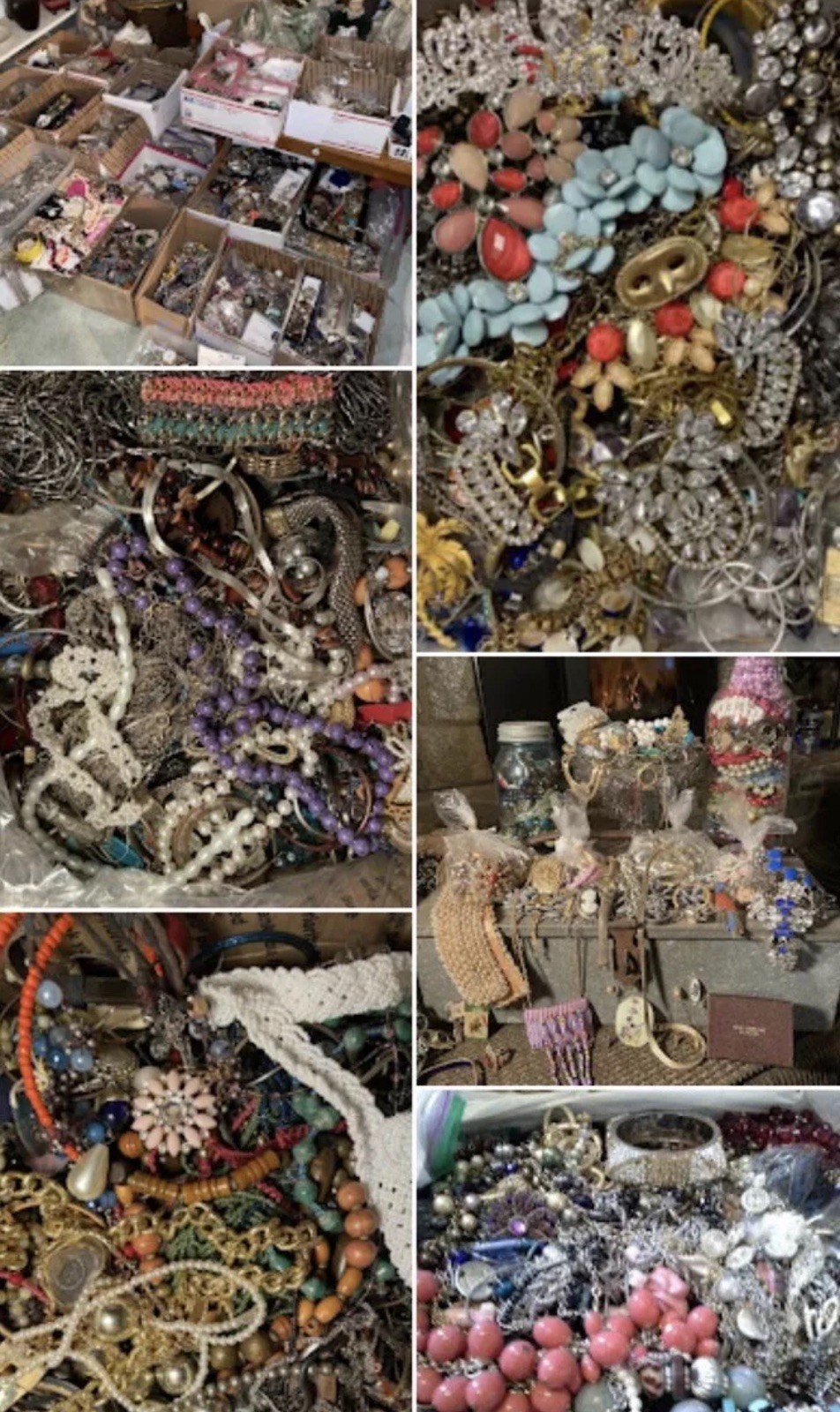 Costume Jewelry Lot (Vintage; Wearable; Resell) 2lbs