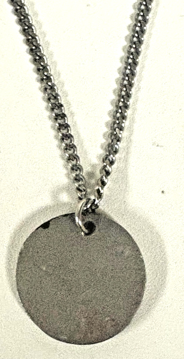 Vintage Pendant Necklace Buffalo Turquoise & Red Coral Silver Tone Chip Inlay