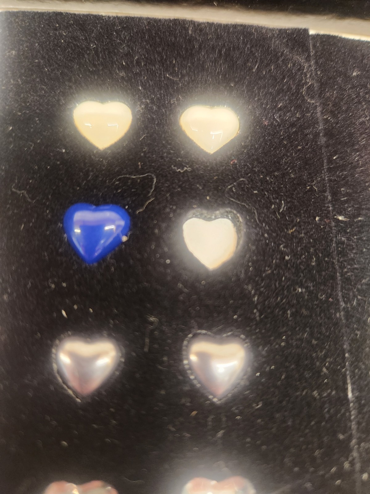 Vtg Joan Rivers Magnetic Hearts Interchangeable Necklace & Earrings Set See Desc