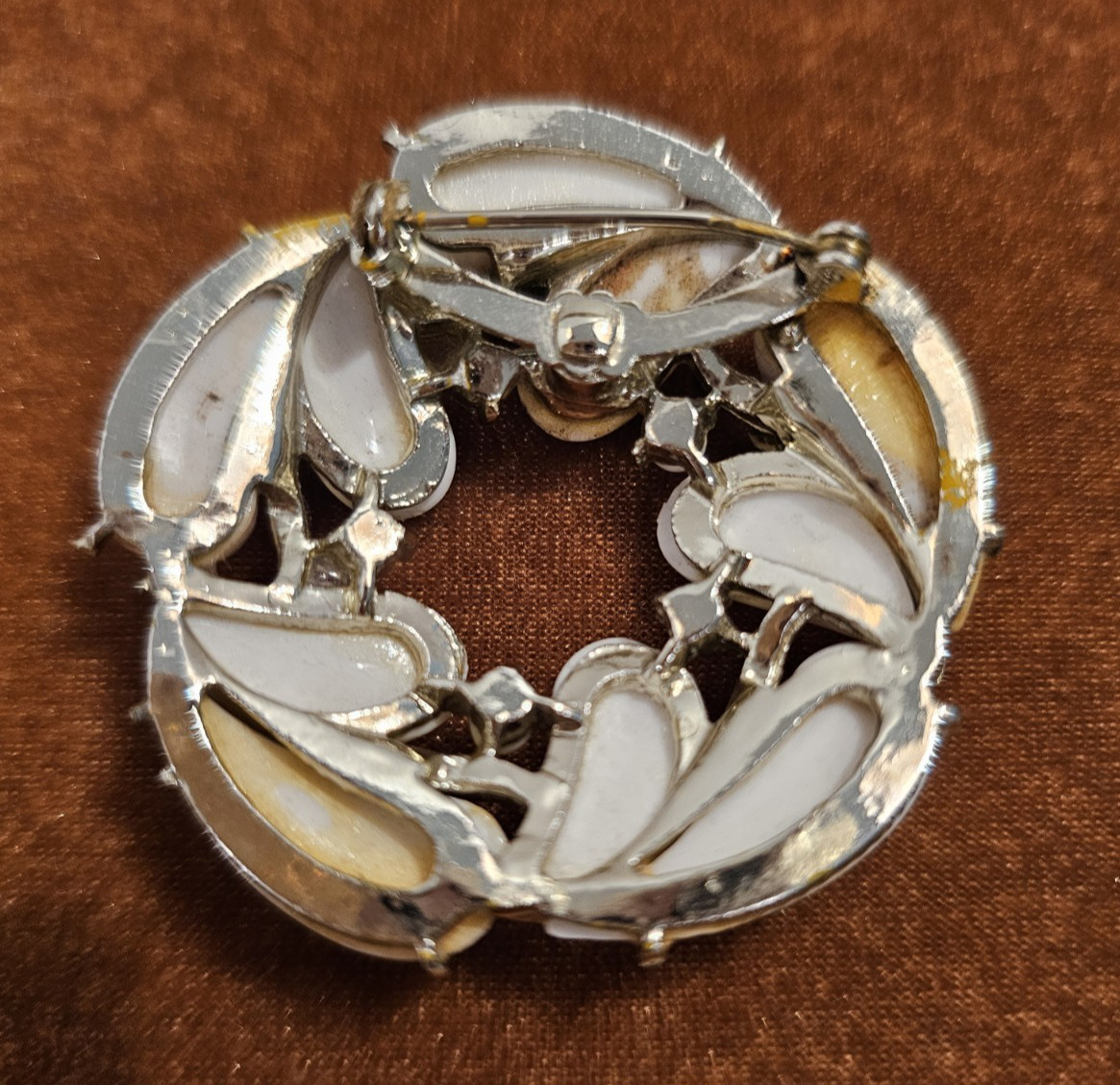 3 Pair of Clip or Screw Back Vintage Earrings and Brooch