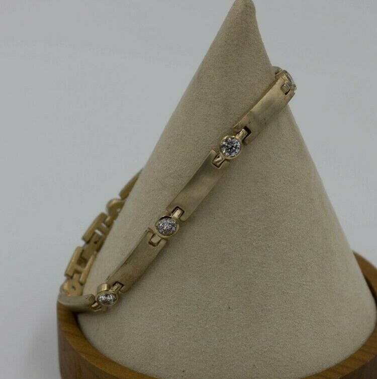 *Sperdel China CZ Stainless Steel Bracelet 21.4g