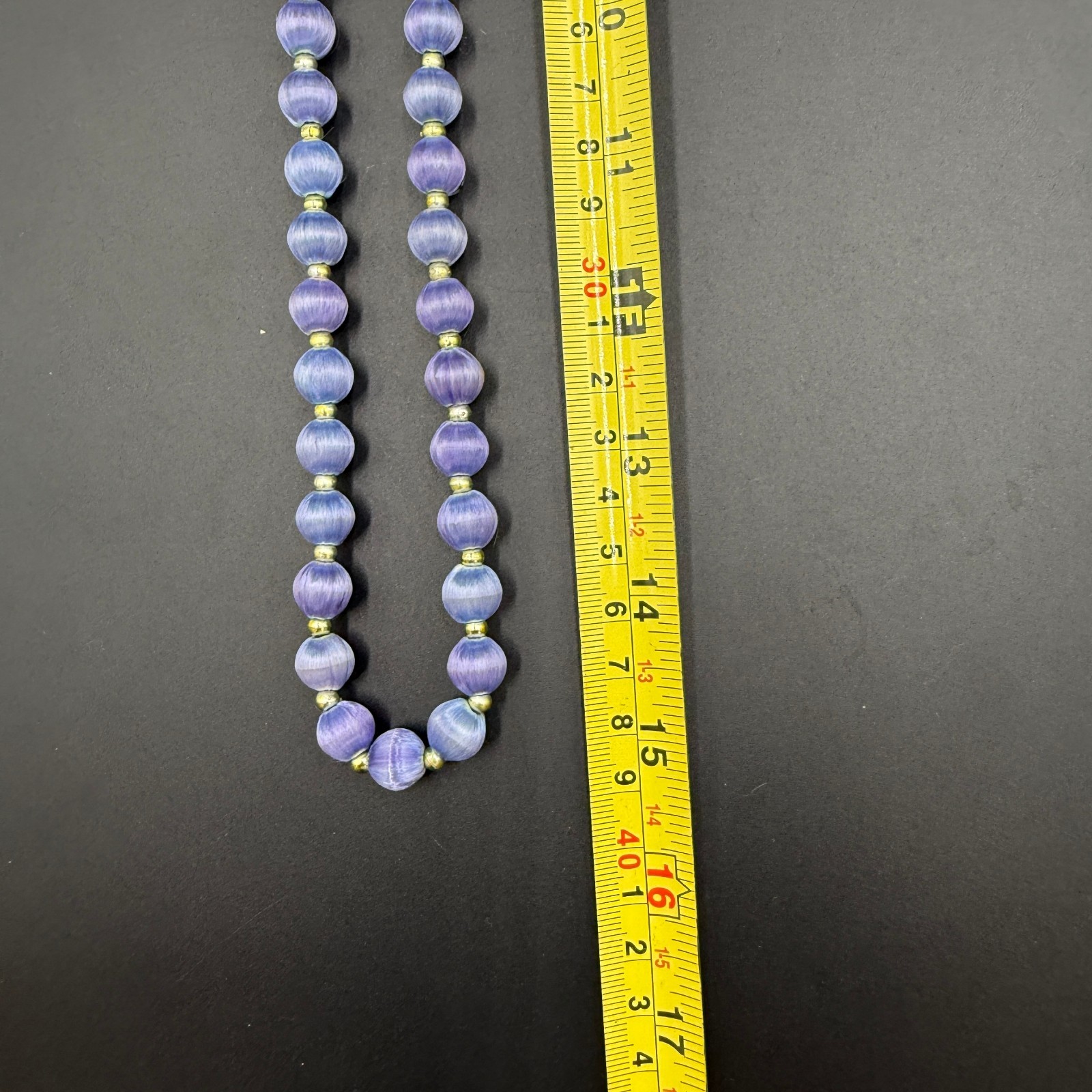 Vintage Faux Fur Beaded Necklace Accessory