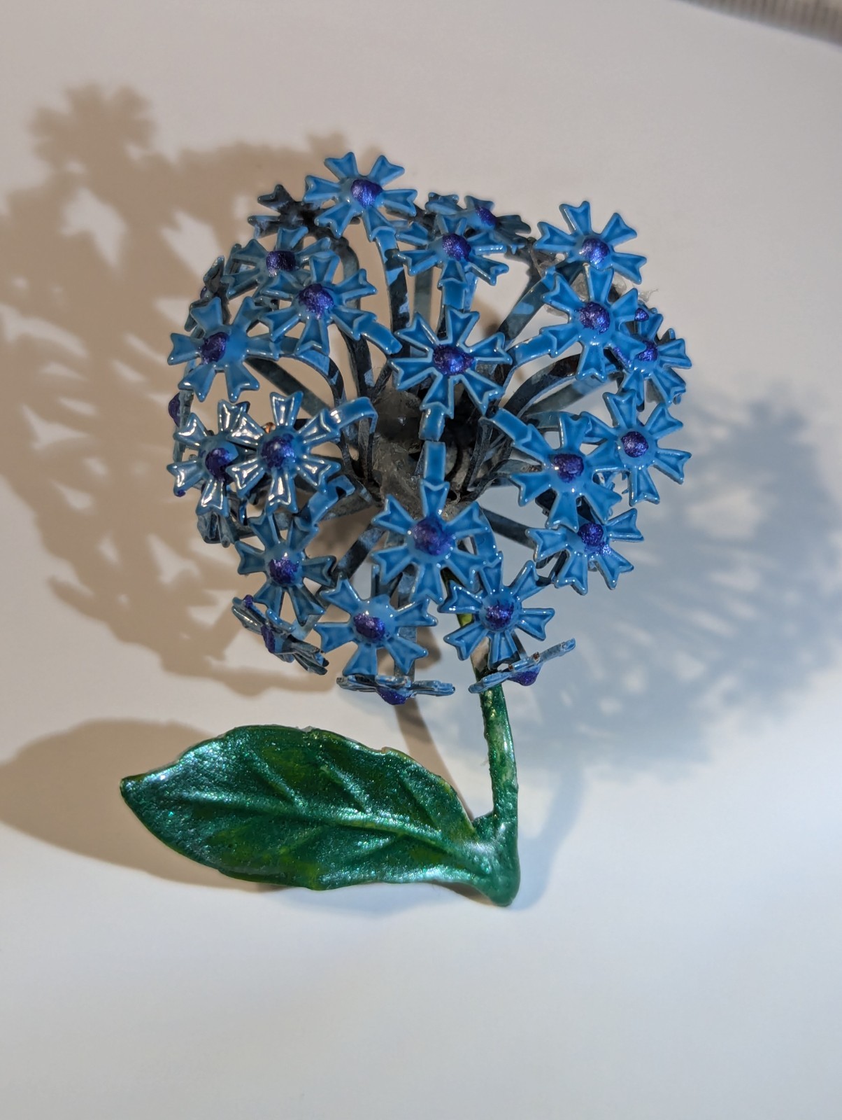 Hoya Flower brooch Pin 3D Forget Me Not Pin Floral Two Tone Blue Repaint