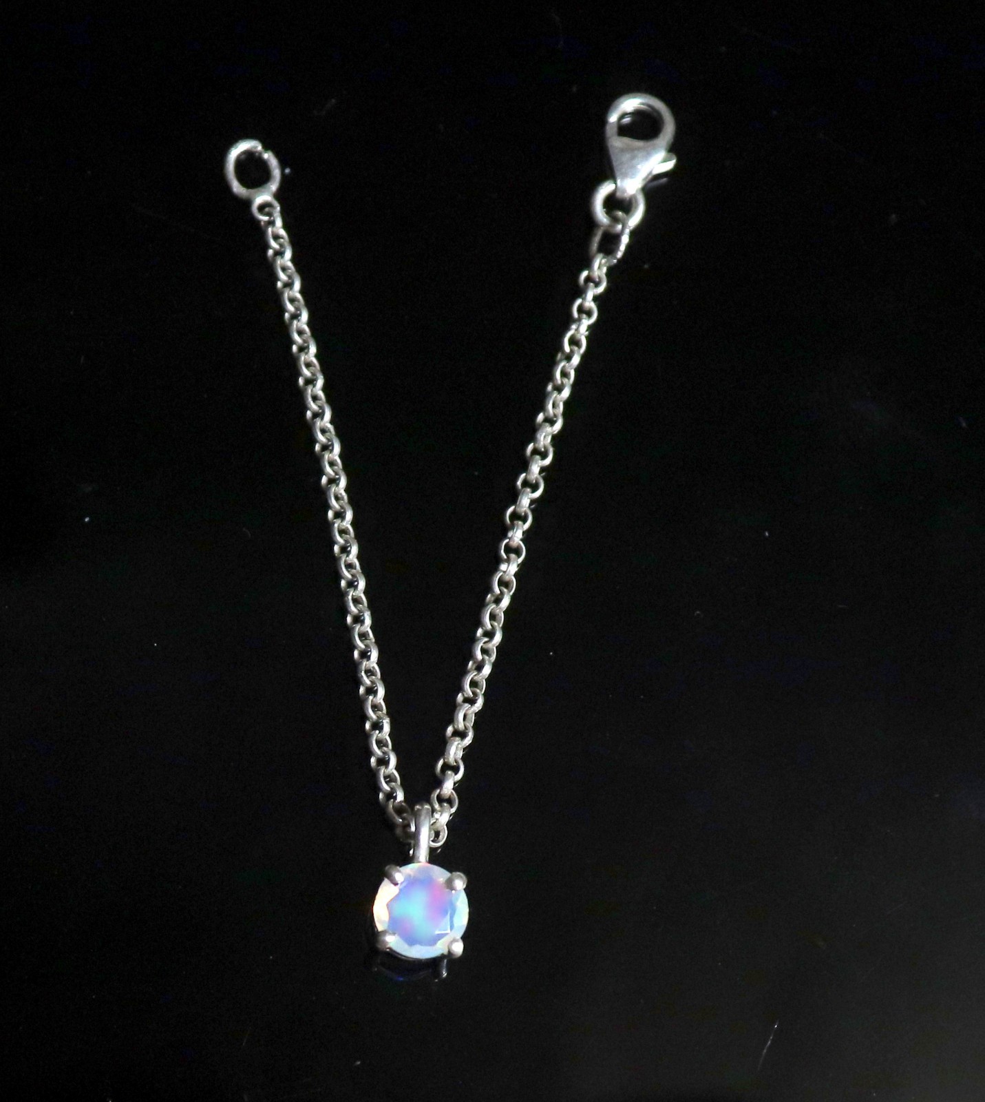 sterling silver fire opal pendant silver girly jewelry daily wear jewelry