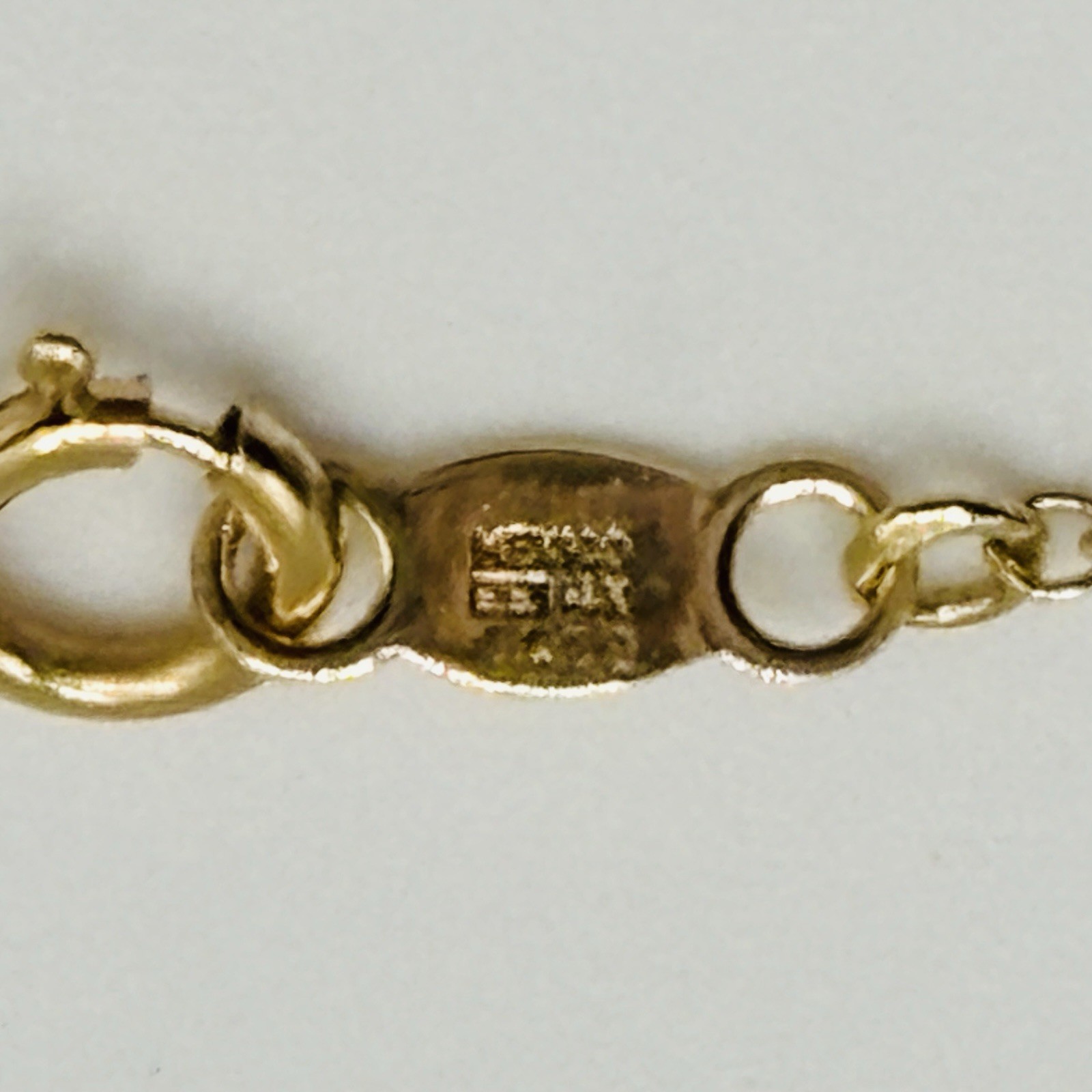 14K Yellow Gold 2.05g CZ Bracelet Celestial Star Dangle Charm Vintage DOCZ