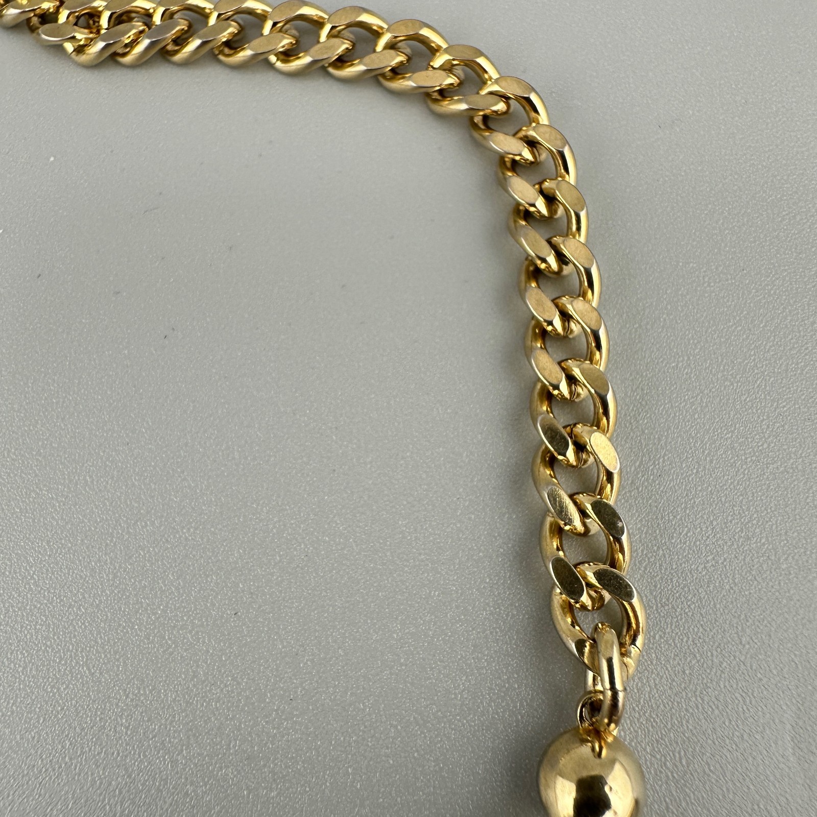 Vintage Chunky Statement Necklace Gold Tone Open Oval Link Retro Collar 1980s
