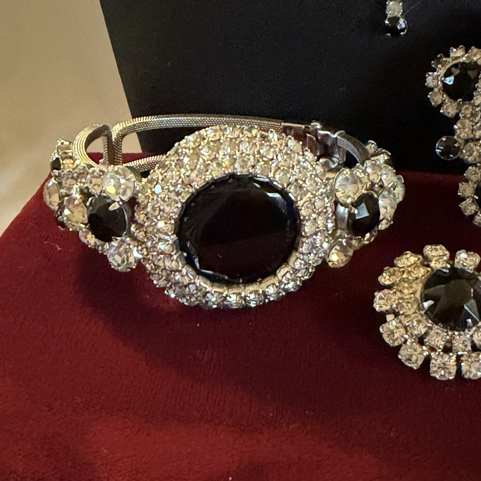Juliana DeLizza & Elster Grand Parure Necklace Bracelet Earrings Brooch VTG