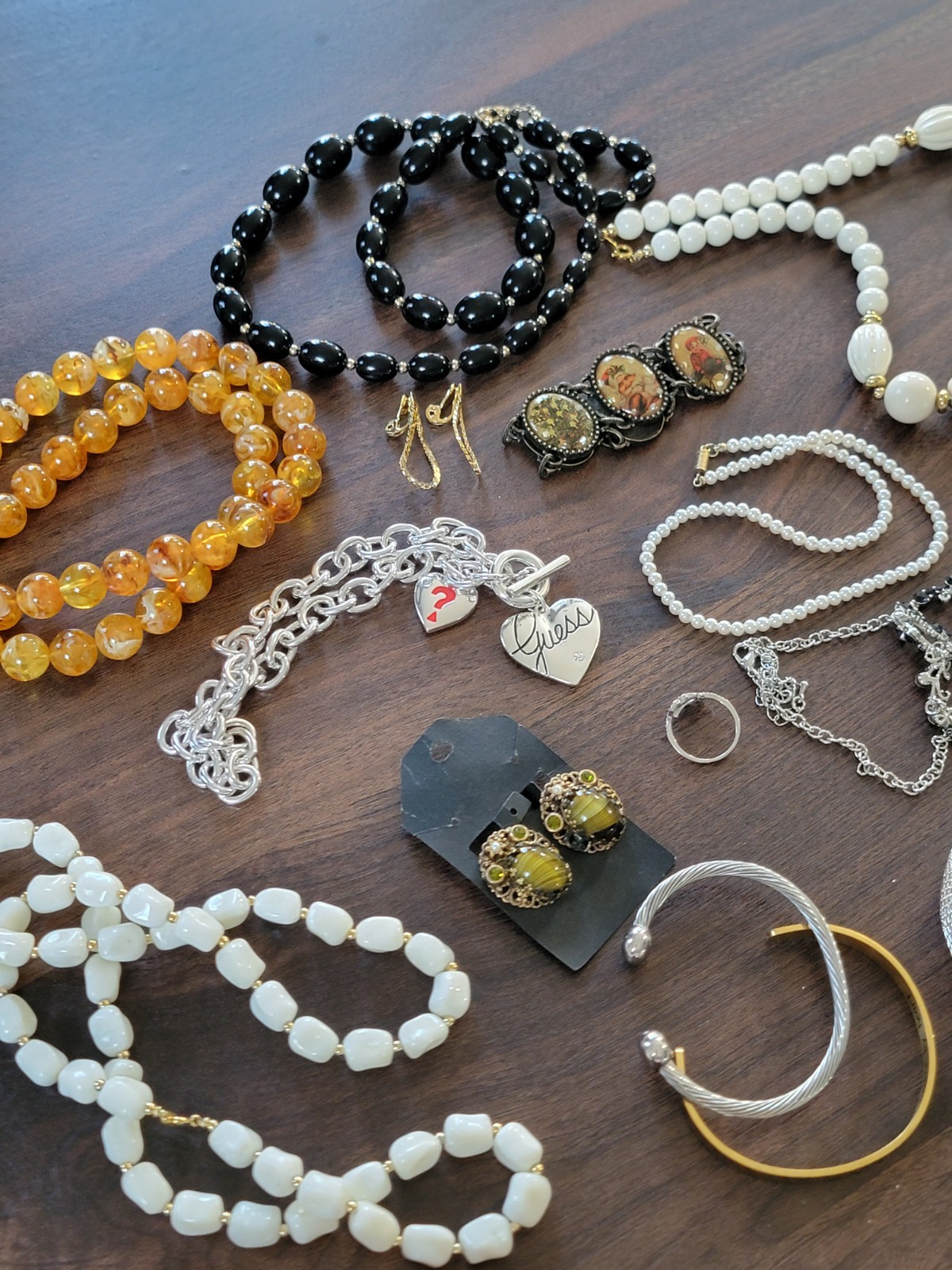 Vintage Modern Costume Jewelry Lot Of 20 Beaded Necklaces Bracelets Earrings