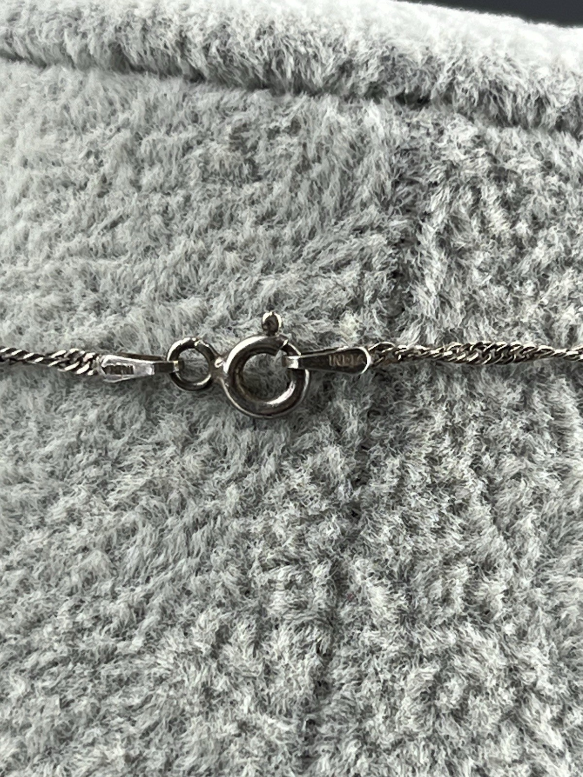 Vintage 925 Sterling Silver Rope Chain Necklace 18” 1.53g India