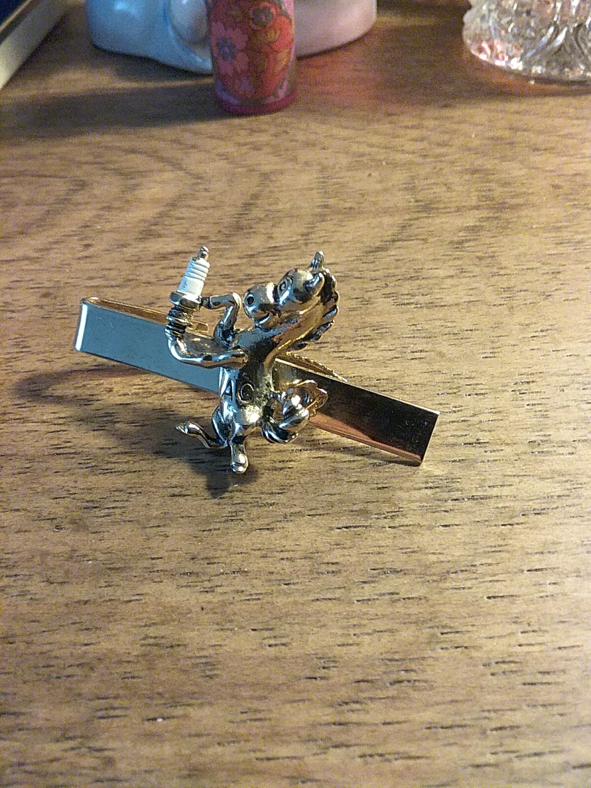AC Spark Plug Donkey Men’s Tie Clip Vintage