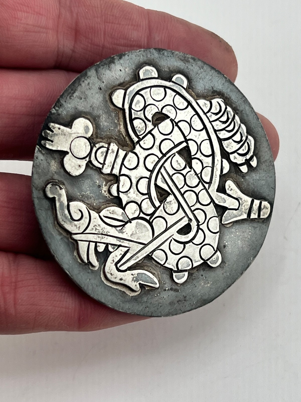 Vintage William Spratling Quetzalcoatl brooch 980 silver Feathered Serpent old