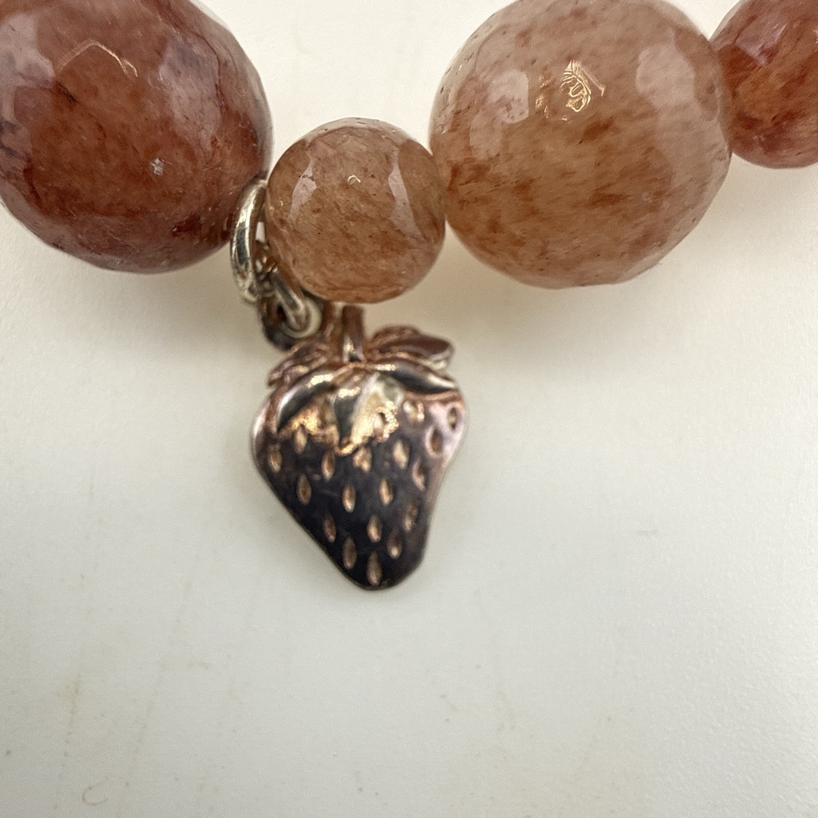 Jay King Necklace Strawberry Quartz Bracelet Set Lot Beaded Sterling Silver 925