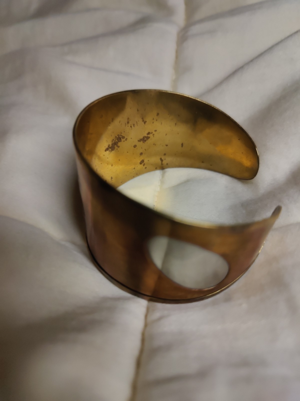 Vintage Modernist Brutalist Cuff Bracelet Copper Brass Silver Artisan
