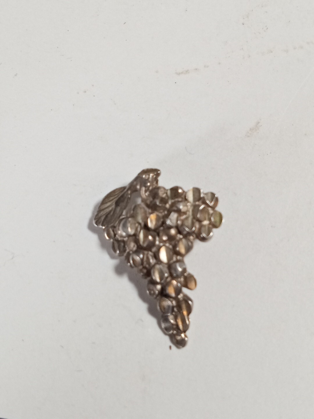 Vintage Silver Bunch Of Grapes Pendant Estate Piece