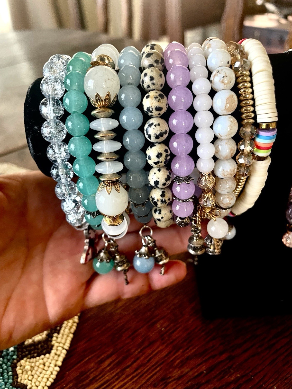 40 Trendy Bohemian Bracelet Mixed Lot Retro Vintage Crystal Healing