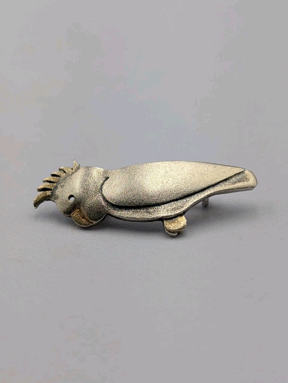 Vtg Australia Sterling Silver Cockatoo Parrot Brooch Pin 925 Map Mark C-Clasp