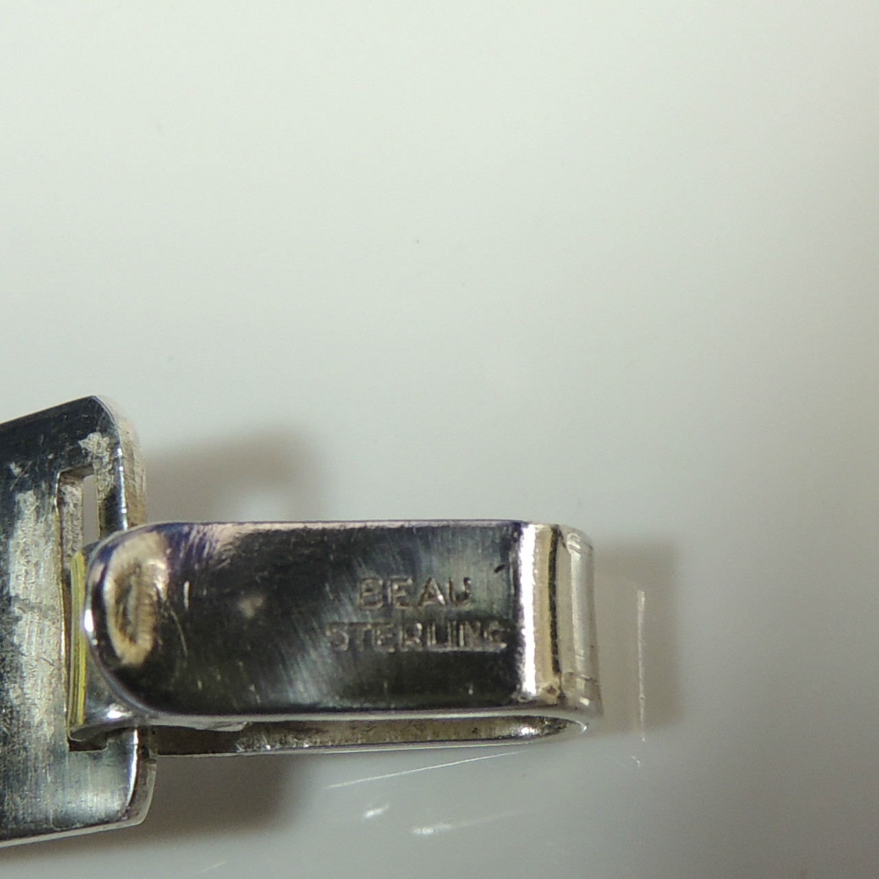 Vintage Beau 5 link Sterling Silver 0.925 7 1/4″ x 1/2 Bracelet w hook closure