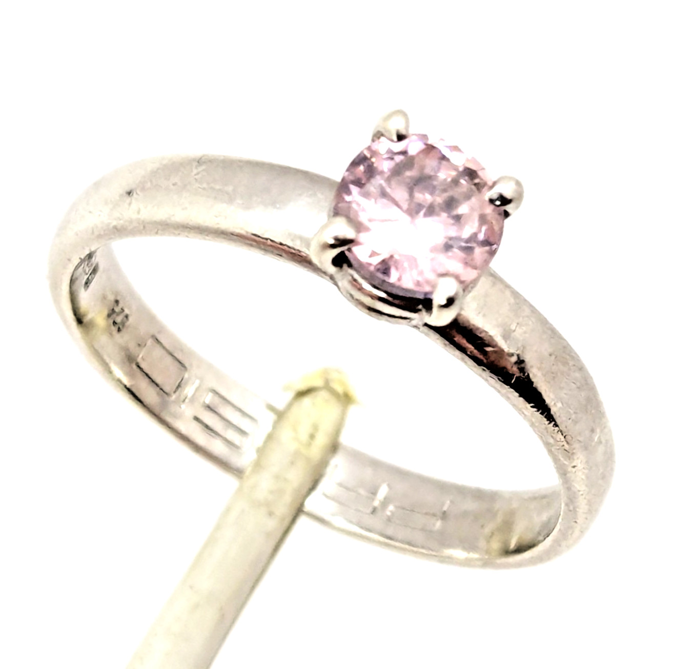 Vintage Luxury RING Silver 925 with Chic Bright Stone -size: 7.5US (17.5mm)| #40