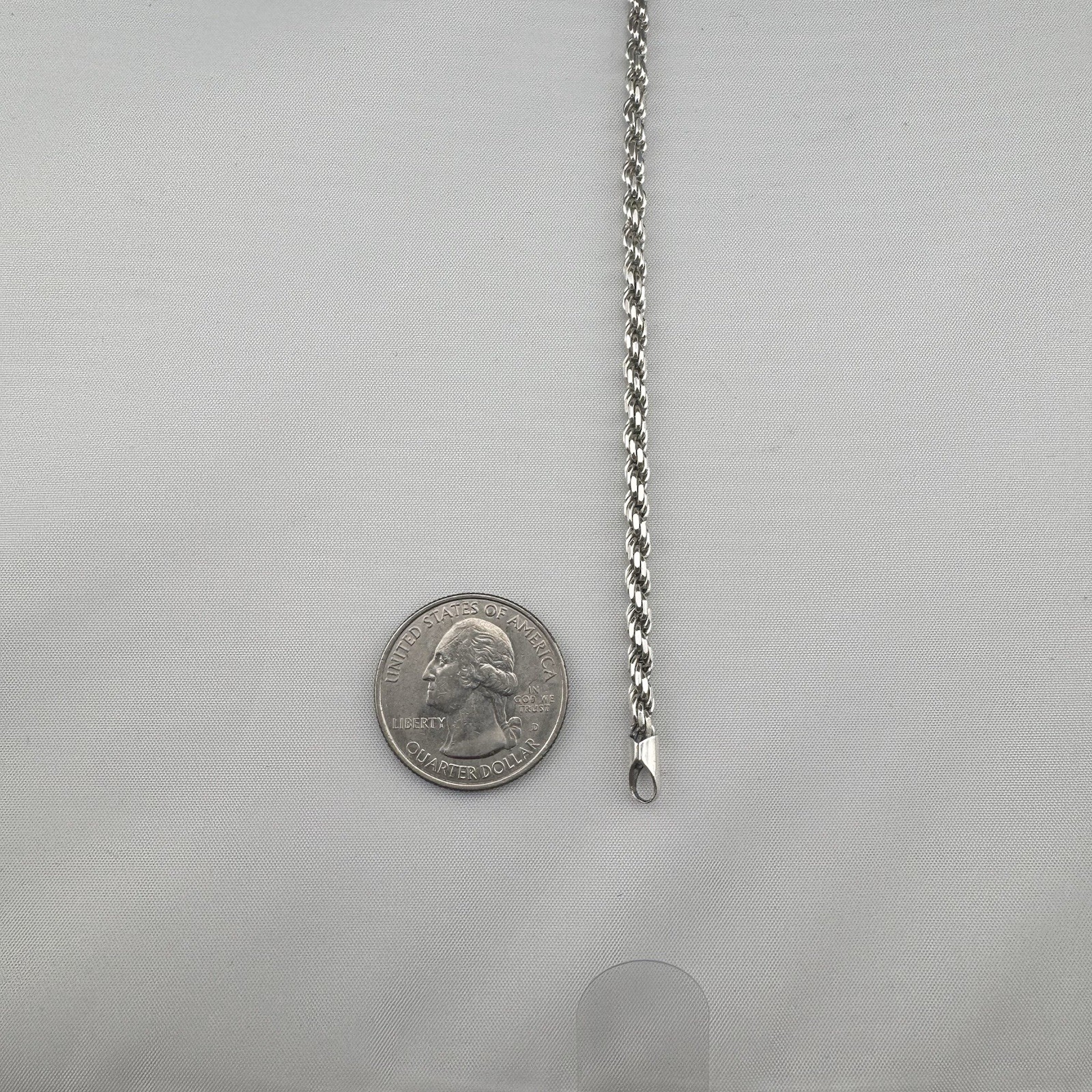Sterling Silver 925 Twisted Rope PLUX Italy Marked 23.5″ Necklace 21.4g