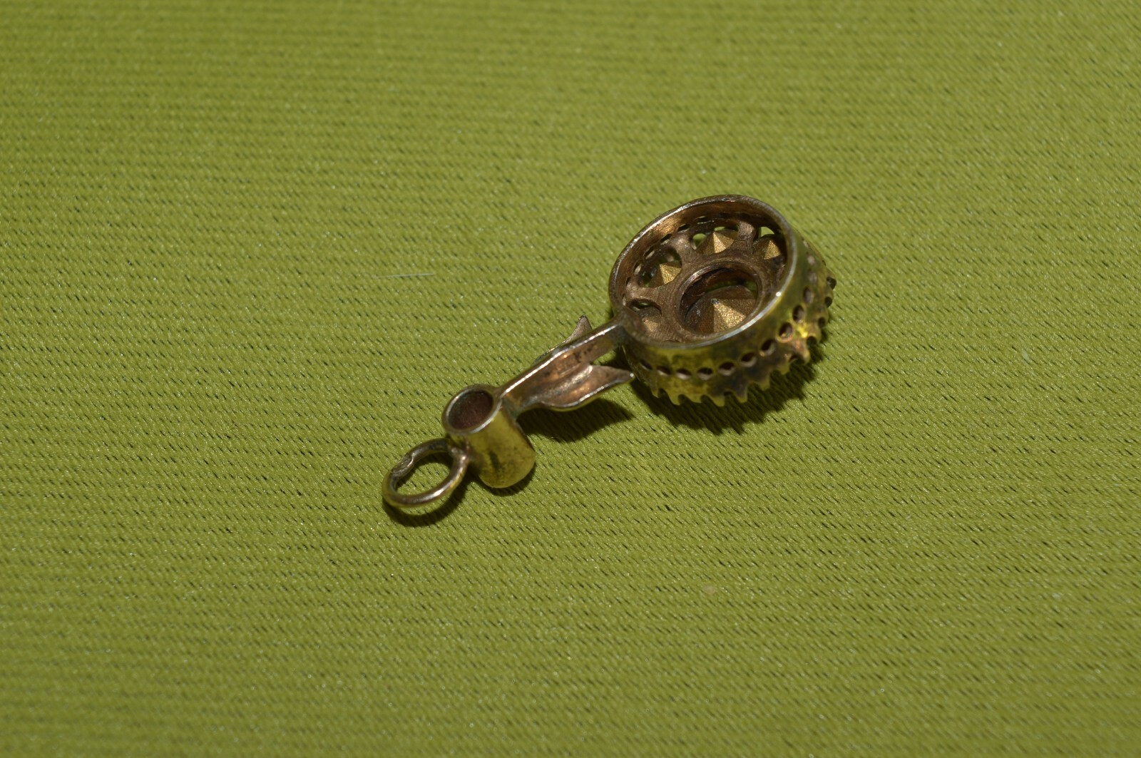 RRR Antique Jewelry 1950s !! Ukraine russian pendant SILVER 875 Art Deco flower
