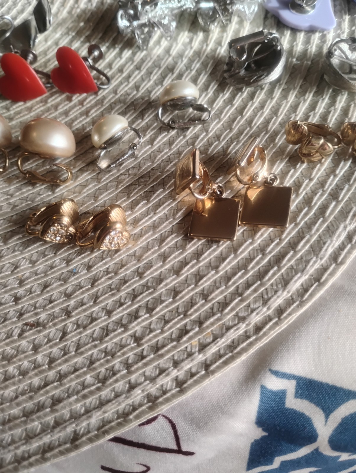 32 Pairs Of Vintage Clip On Earrings