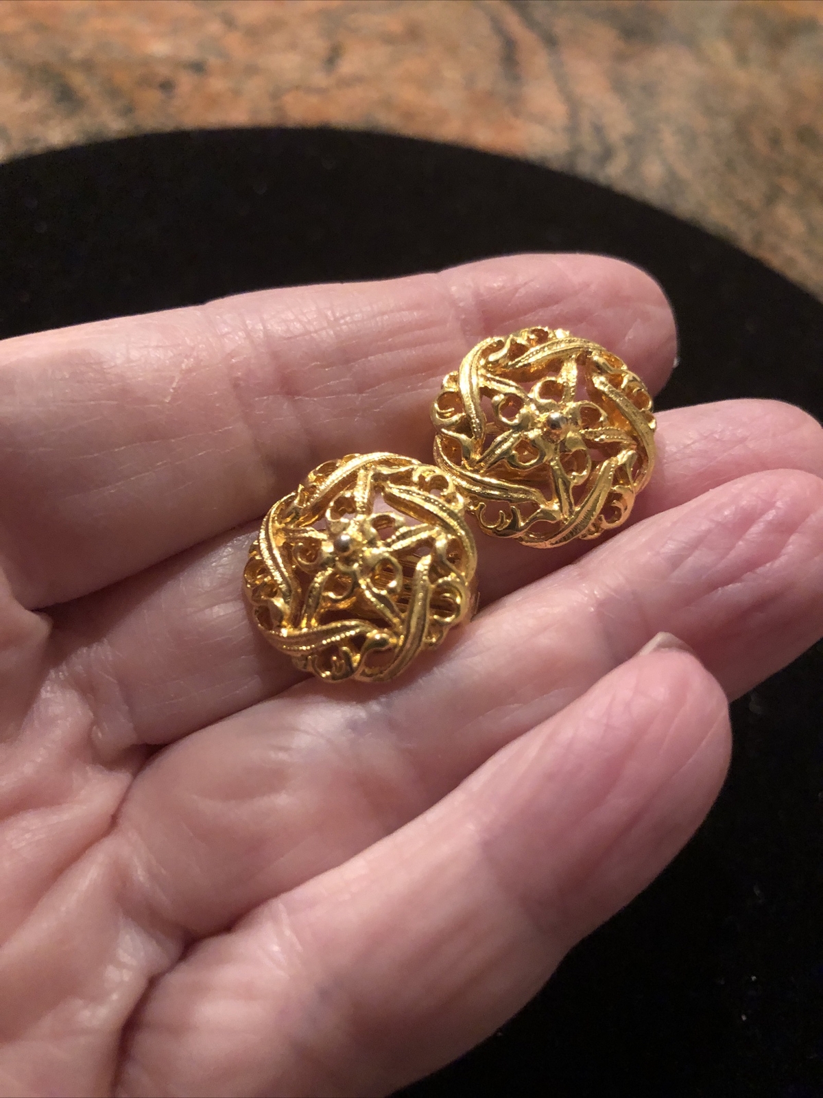 3 PR. LOT VINTAGE EARRINGS GOLD TONE FAUX PEARL ALL CLIPS All “Minty” Condition