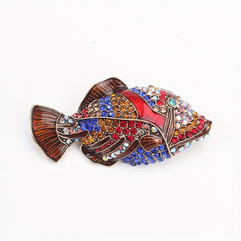 Retro personality creative fashion tropical fish brooch Women Men Jewelry Gift