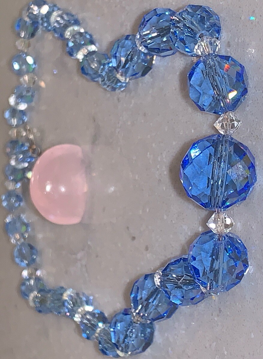 Gorgeous 1930’s German Sterling Graduated Glass Art Deco Crystal Necklace🔥Sign