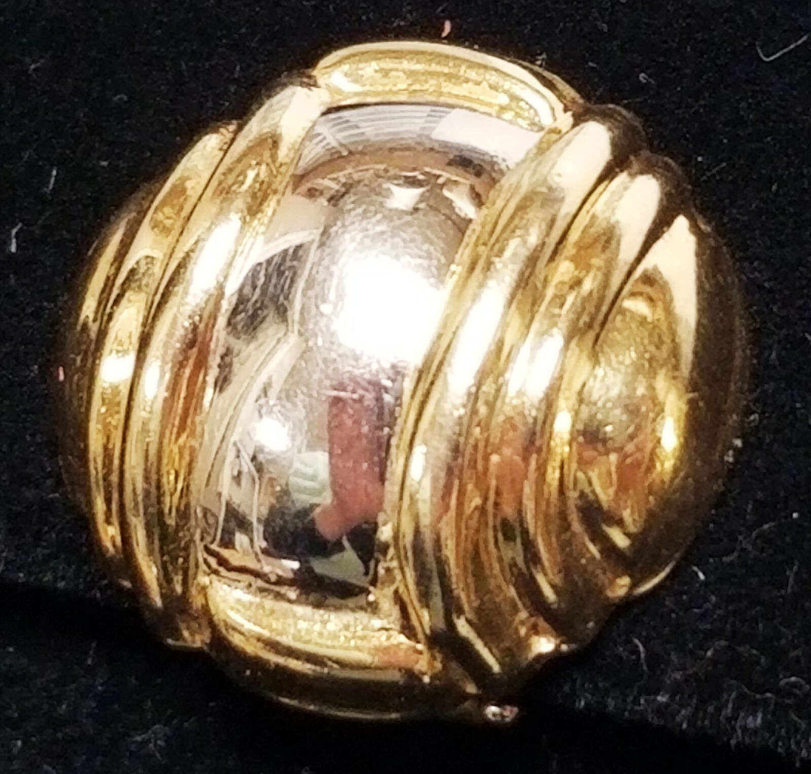 CHIMENTO Modernist 18K Yellow & White Gold Pierced French Clip Earrings 3/4″