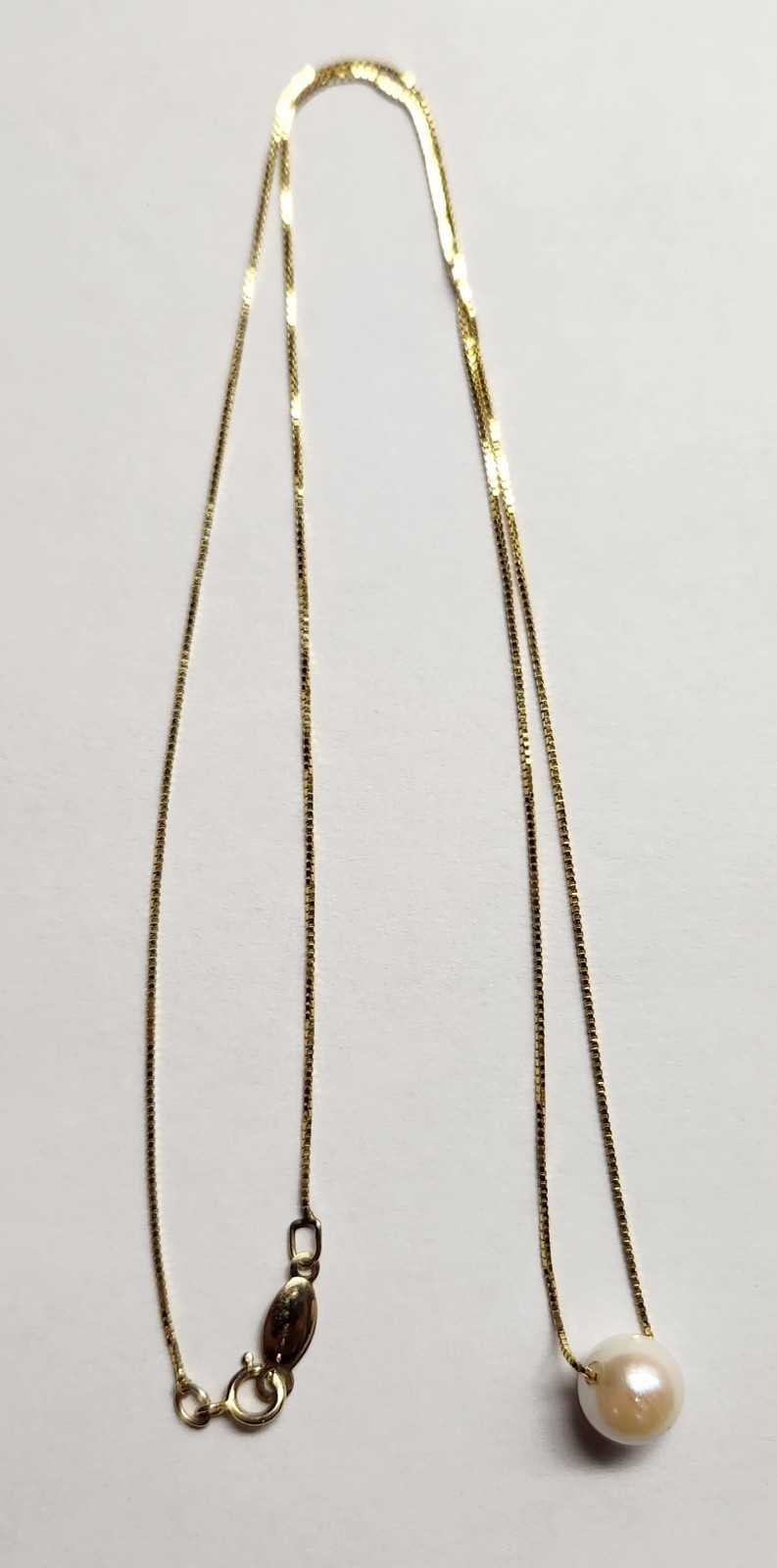 Vintage 10k Yellow Gold Peter Brown White Pearl Necklace