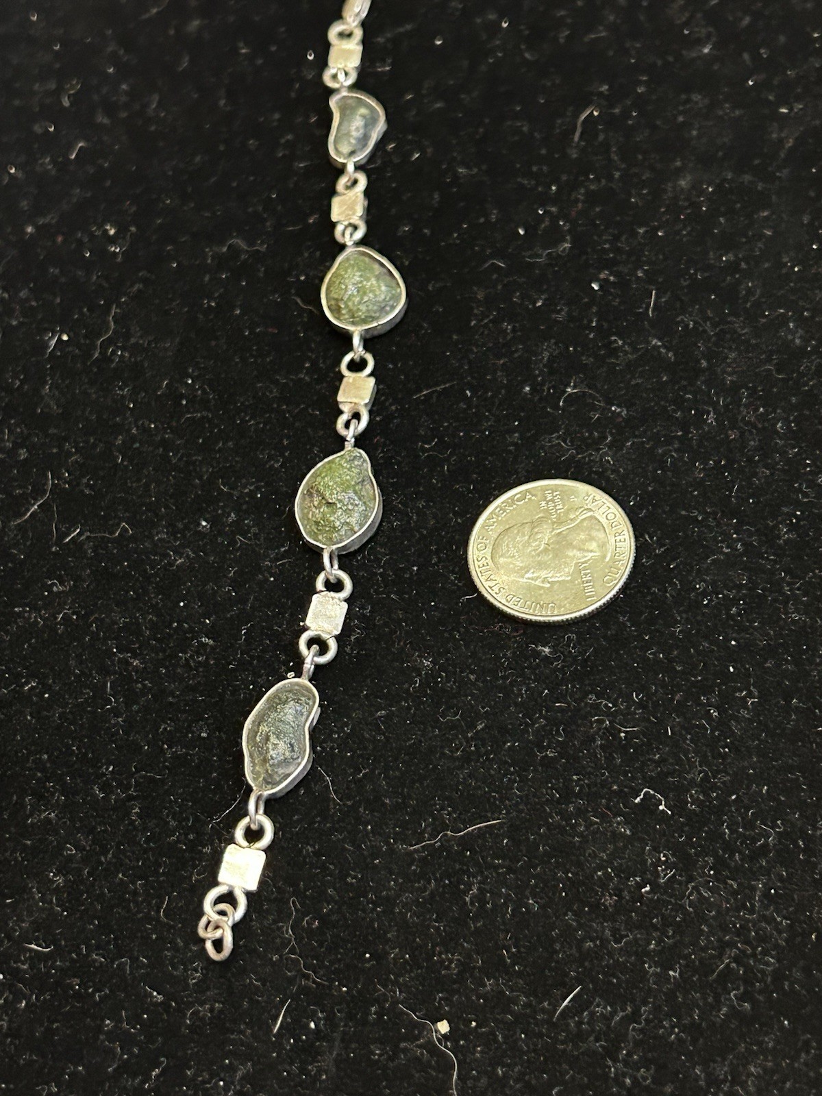 Vintage Geode Sterling Silver Bracelet