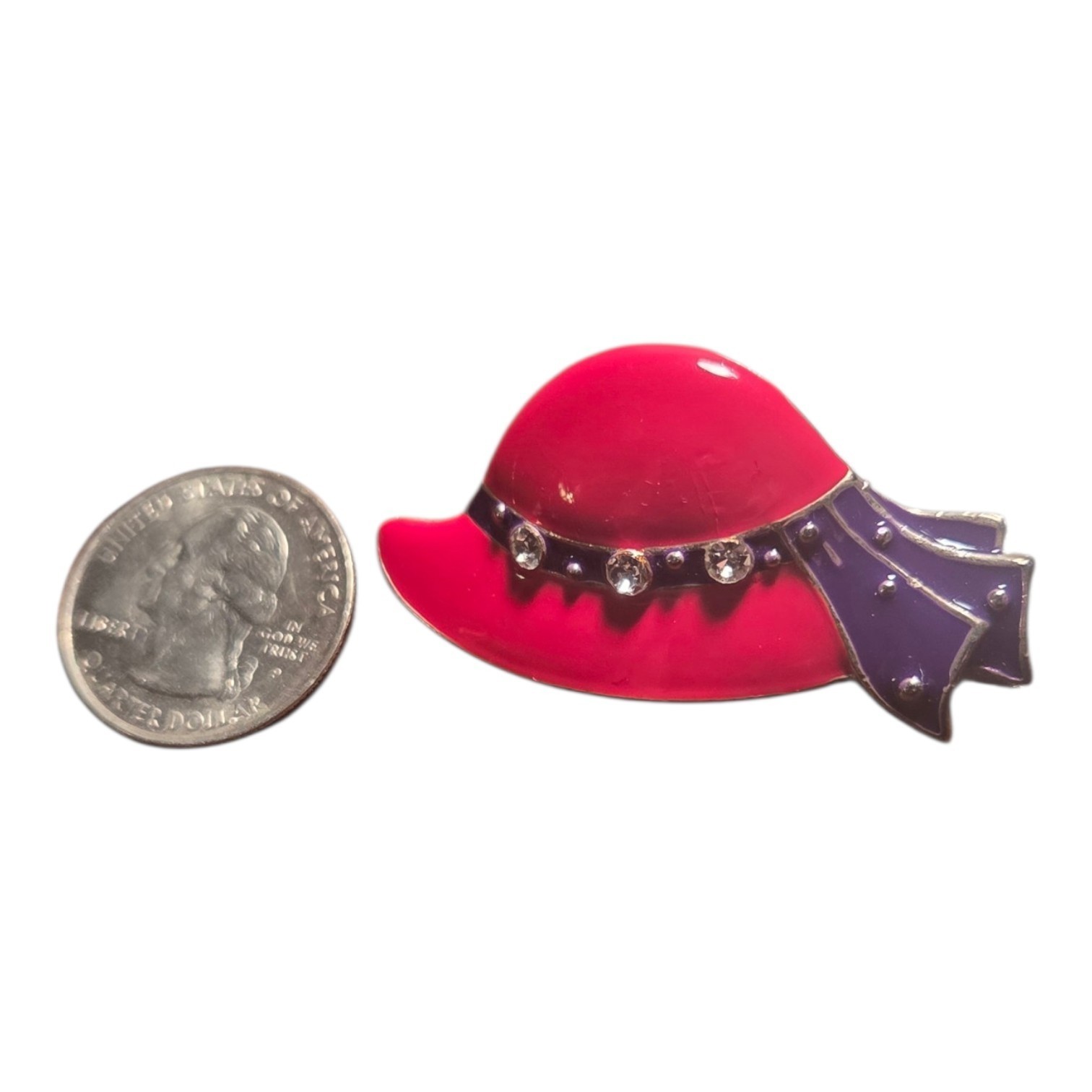 Red Hat Society Enamel Pin Brooch & Charms Retro Jewelry Vintage