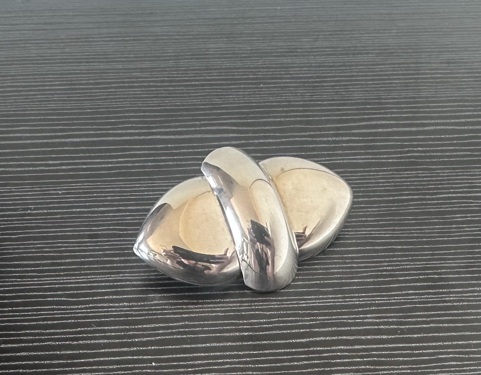 Vintage MCM Sterling Silver Minimalistic Sculptural Brooch