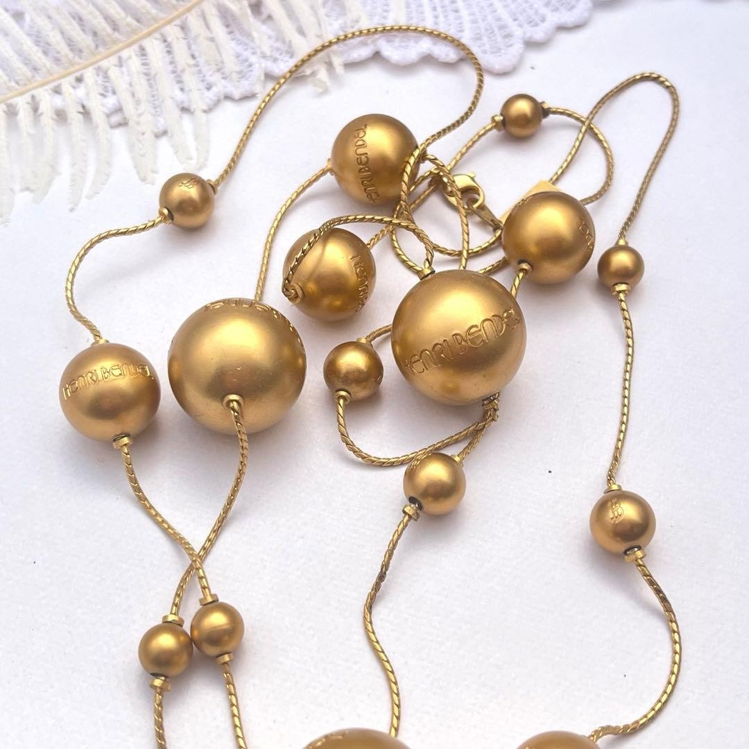 1527 Vintage Necklace, Made in USA, Henri Bendel Chain, Beads