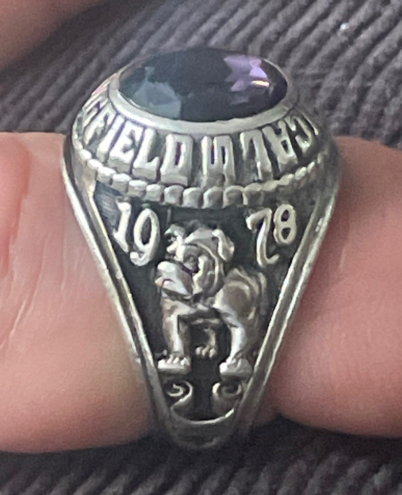 Sterling 1978 Springfield Classical Bulldogs High School Class Ring Jostens 10.5