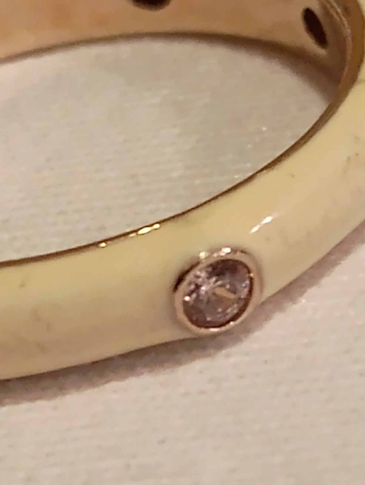 925 Sterling Silver China Hidalgo Gld Tne Enamel Pink Cubic Zrconia Ring Size 7