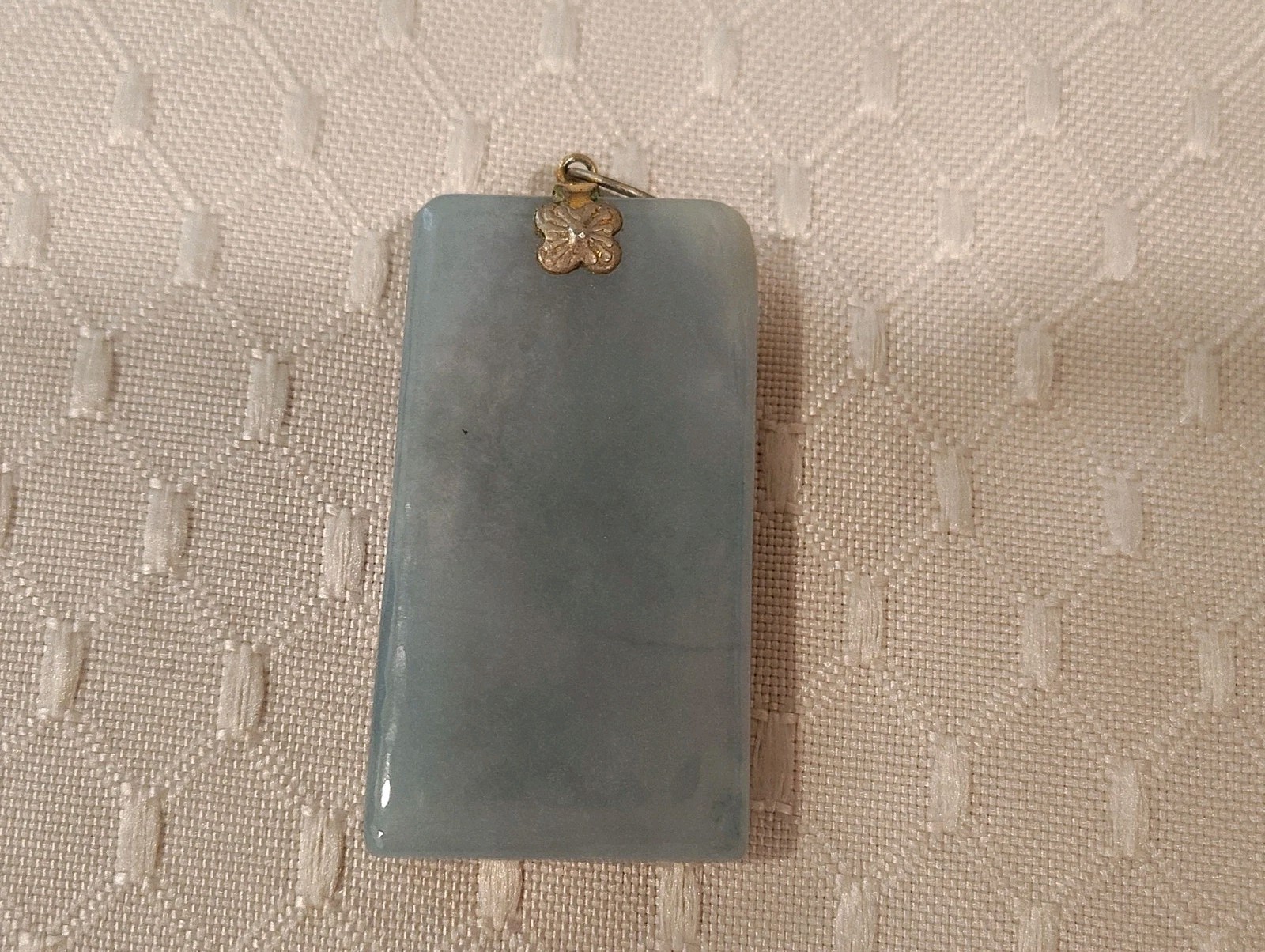 Vintage Jade Pendant Grey Color Weight 18.79g