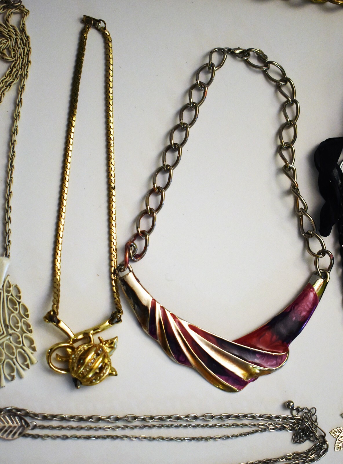 VTG Lot of 9 Chunky necklaces 2 with Matching Earrings – 1950’s, 1960’s, 1980’s