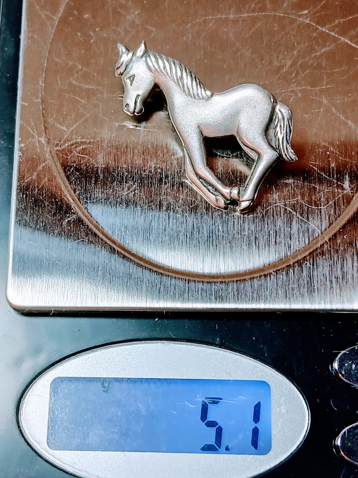 VTG N.E. From Denmark Sterling 925 Pony Horse Brooch Satin Finish