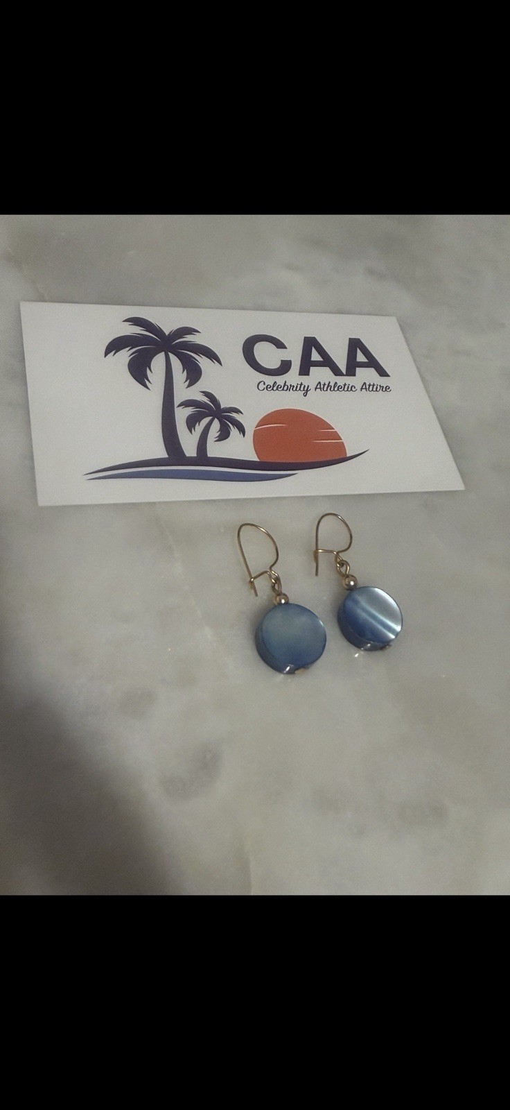 Blue Mother of Pearl GF Earrings
