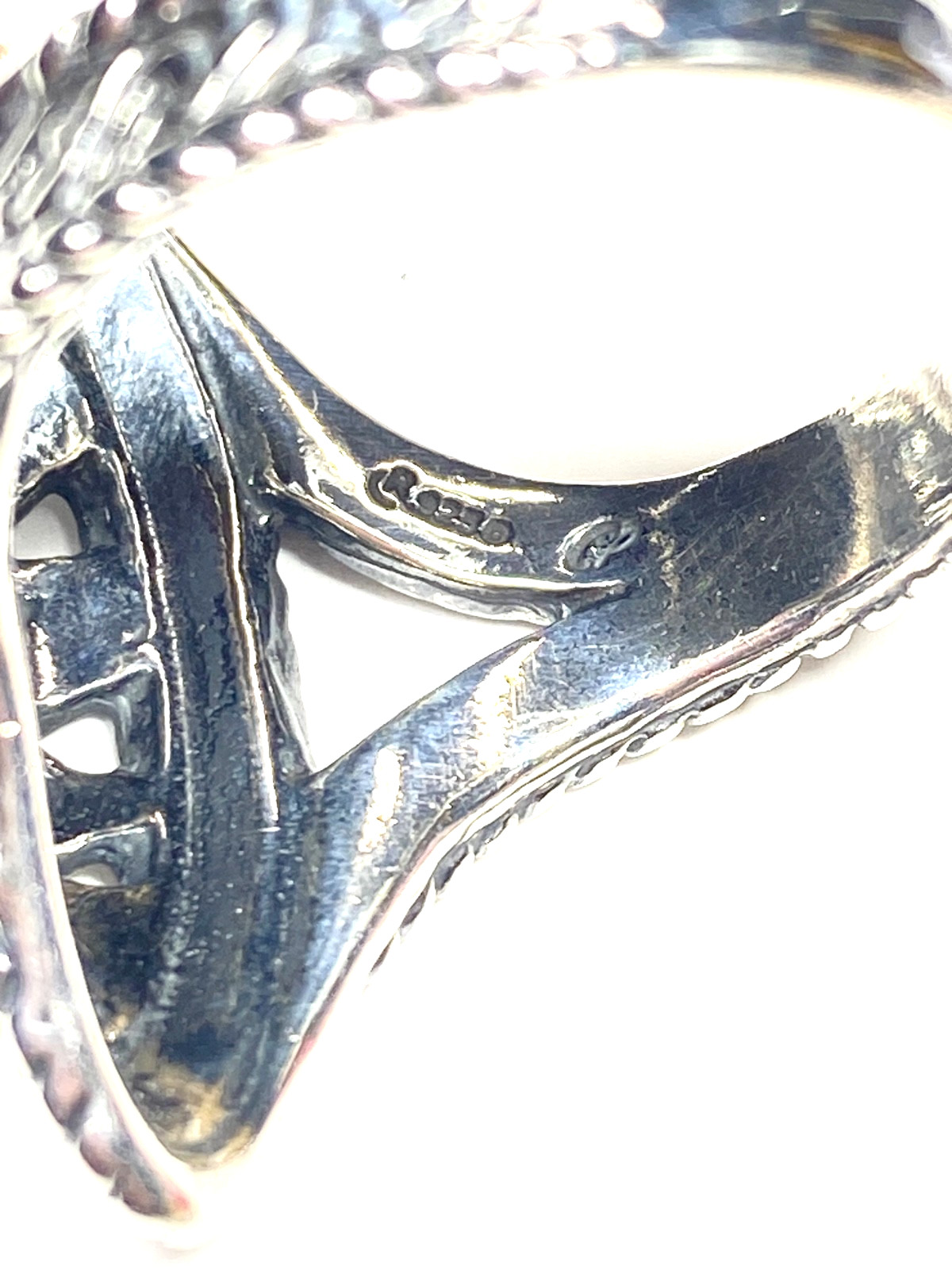 Vintage Sterling Silver Carolyn Pollack for Relios Shield Ring Size 9