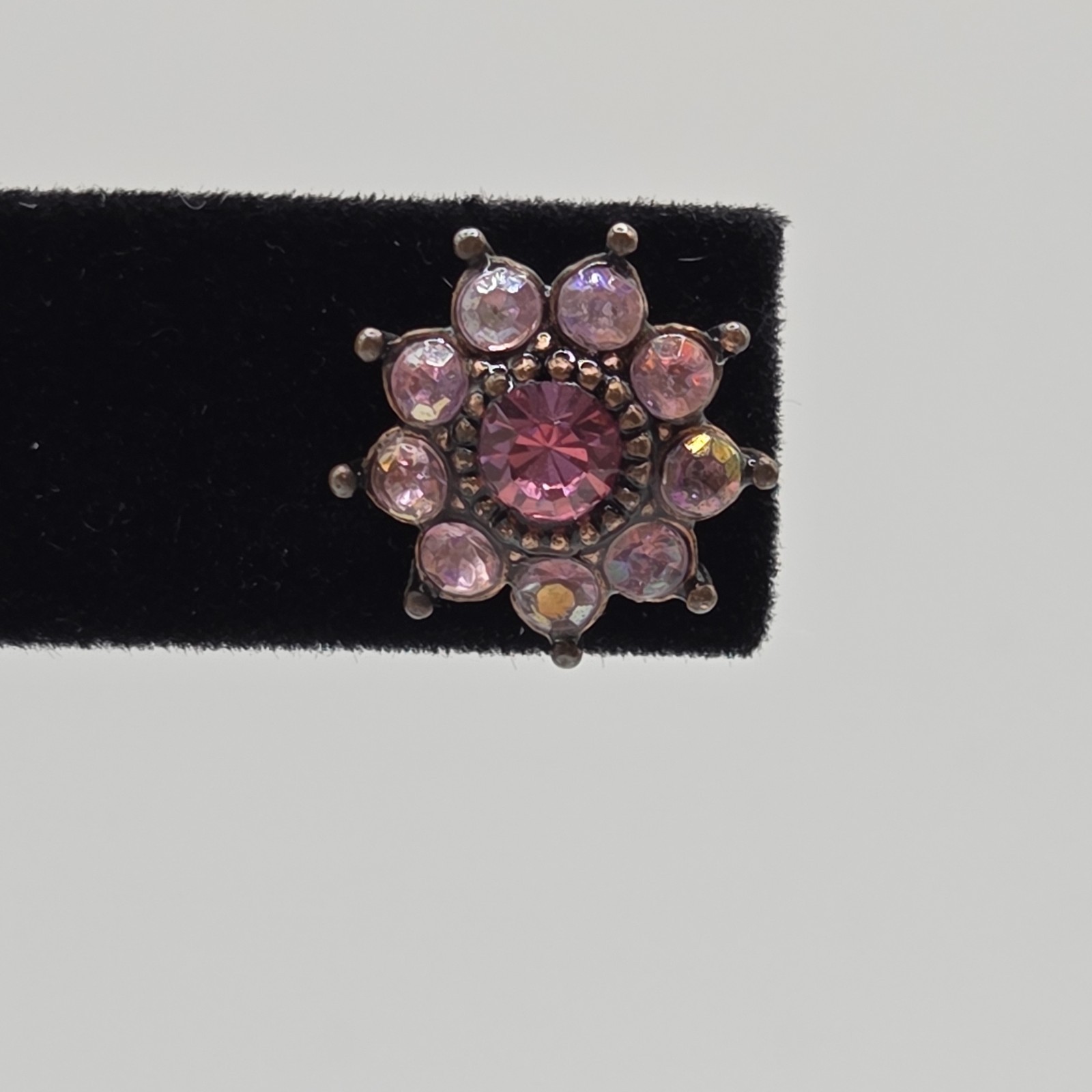 Vintage Avon Pink Flower Necklace And Earrings Set 16″ With 3″ Extender