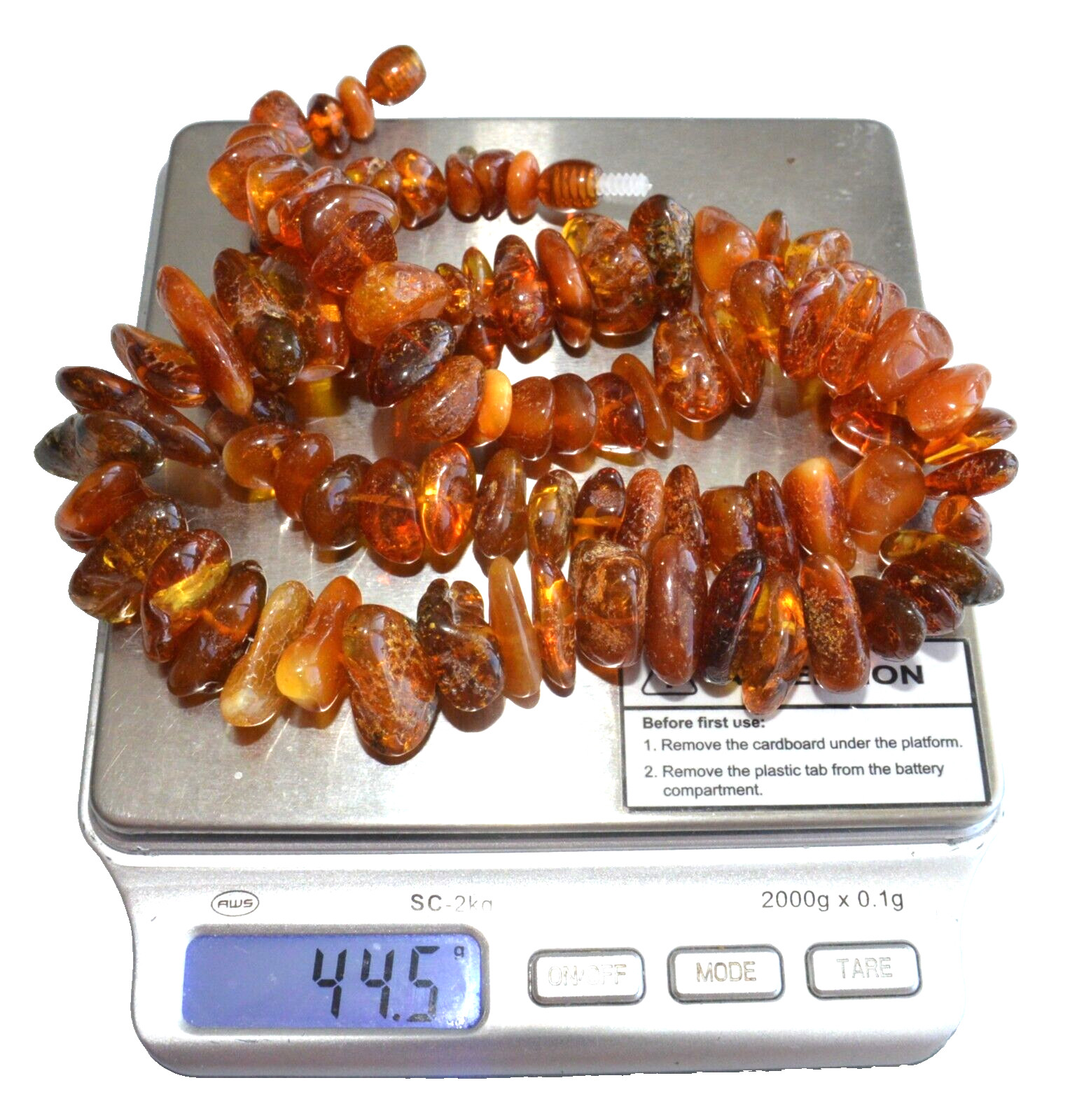 ✅55cm = 45gr RUSSIAN SOVIET BALTIC AMBER BEAD NECKLACE 琥珀 BRACELET STONE PENDANT