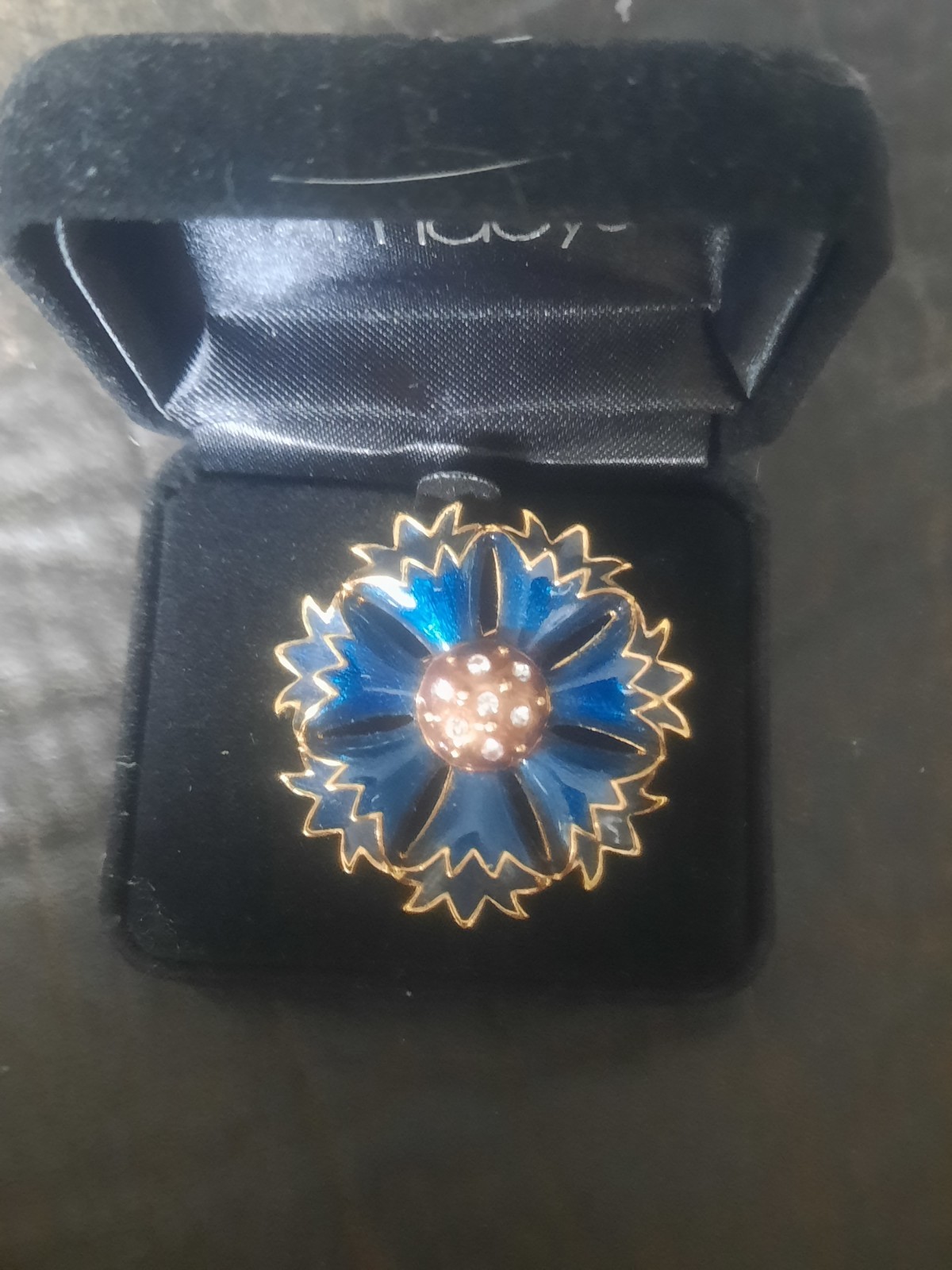 Vintage MMA Russian Imperial Cornflower Brooch/Pin Approximately 1 1/2″ Across