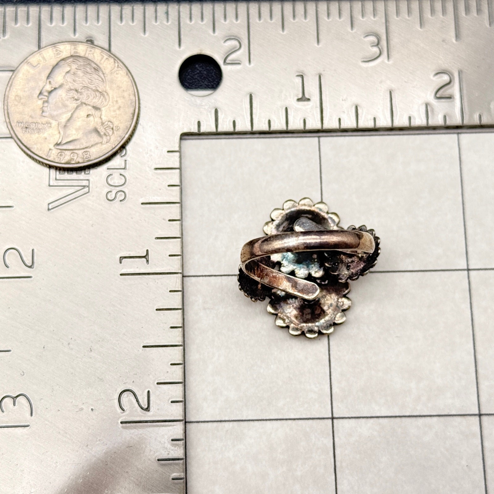 Vintage Daily Flower Sterling Silver Ring Size 10