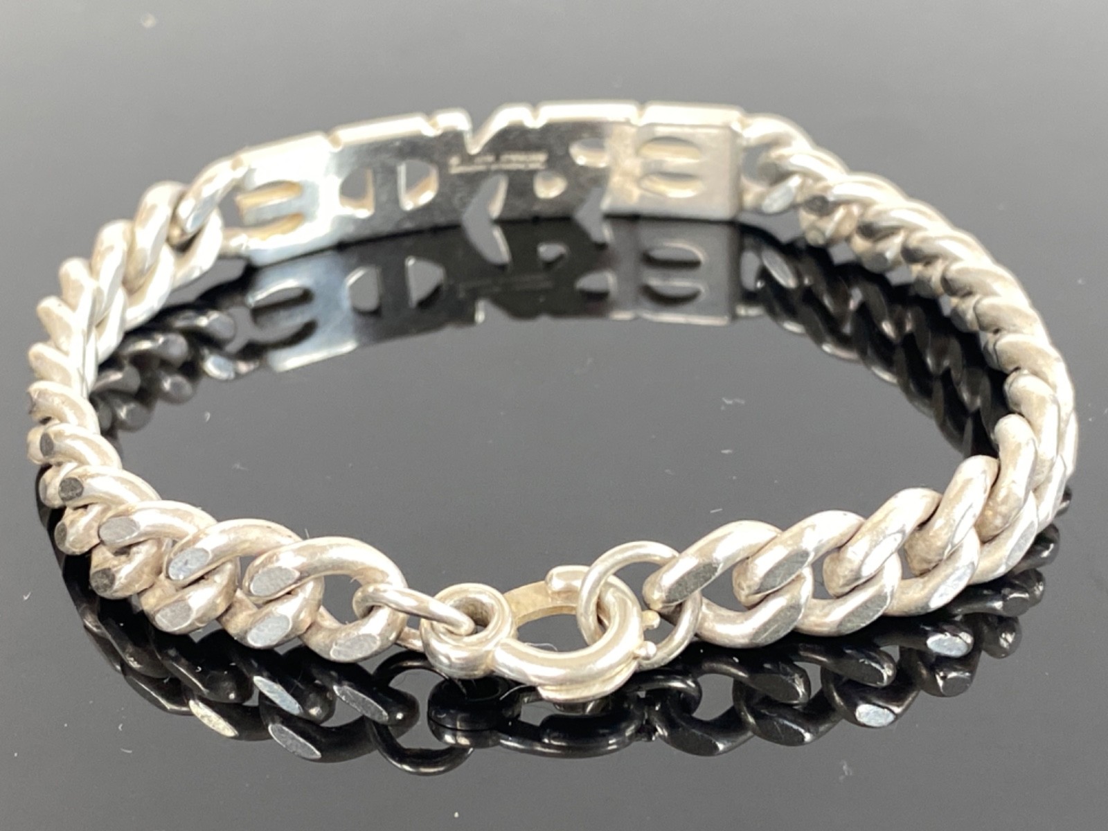LEONORE DOSKOW Vintage Sterling Silver “Ernie” ID Bracelet – 34.8g / circa 1978